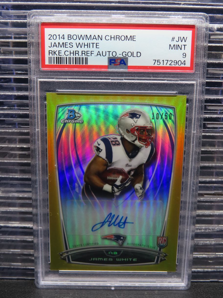 James White Bowman Chrome Rookie Chrome Refractor Autographs #JW Gold