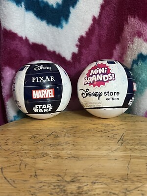 2 ZURU 5 Surprise Mini Brands Disney Store Series 1 Mystery Capsule