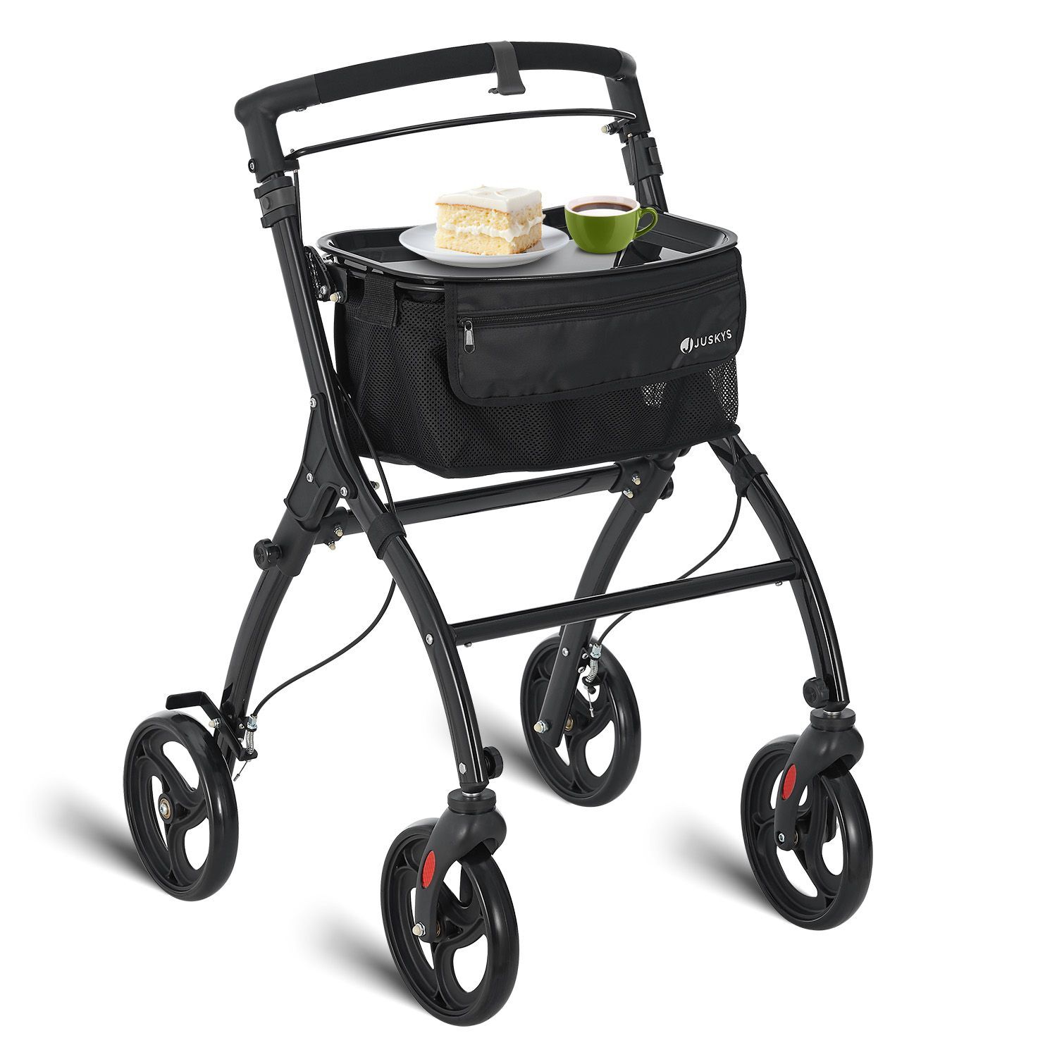 Wohnungsrollator Gehhilfe Rollator Senioren Aluminium Gehwagen faltbar Juskys®