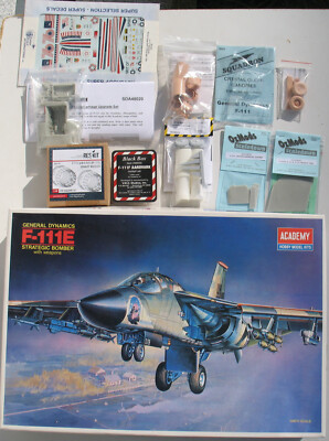 ACADEMY F-111 E + Black Box OzMods Cutting Edge Resin Conversion 1:48 Kit Model