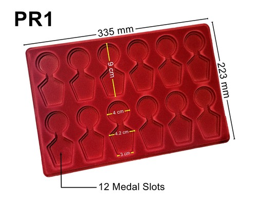 Red Tray Protection Display Coin Coins Medals Medal Transparent Cover Many Types - Picture 41 of 50