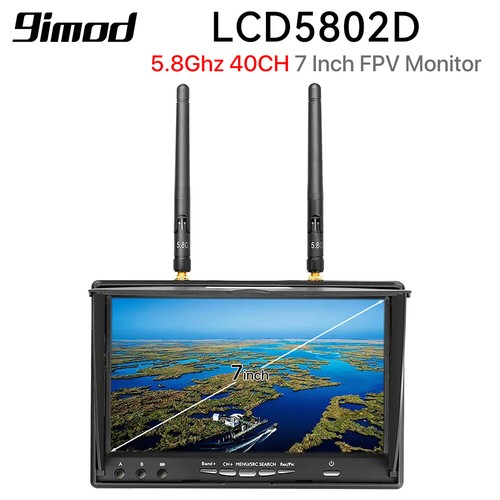 9IMOD LCD5802D Moniteur FPV DVR 5.8G 40CH 7 Pouces Écran LCD Moniteur pour Drone FPV - Photo 4/24