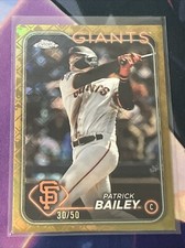 2024 Topps Chrome Logofractor 194 Patrick Bailey Gold Refractor #/50 Giants