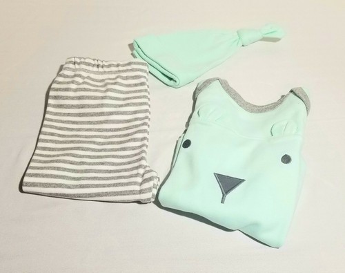 Baby girls 3pc Bear top and bottom set with hat Brand Cloud Island size 6-9 M. - Picture 5 of 5