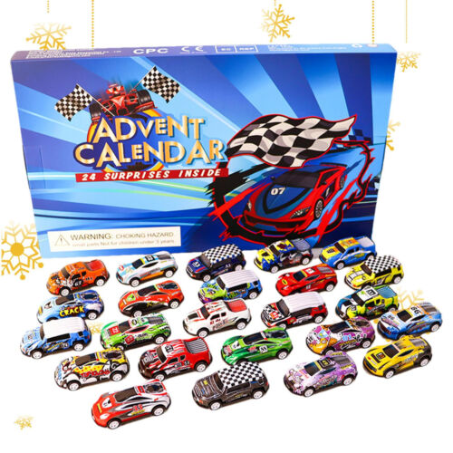 Christmas Advent Calendar Car Toys 24X Alloy Race Car Toys Christmas Gift