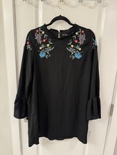Embroidery Black Dress | ZARA | Brand New | L