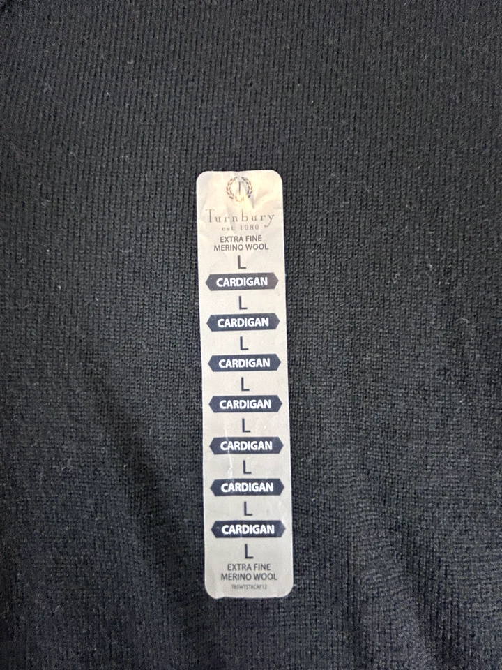 Cárdigan Turnbury Para Hombres Cuello en V Abotonado Algodón Pullover Golf Tejido Cardi Top Foto 4 de 4