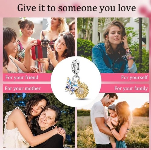 925 Sterling Silver Charms Charm Pendant Bead, Bracelet Necklace Jewelry Women - Picture 6 of 6