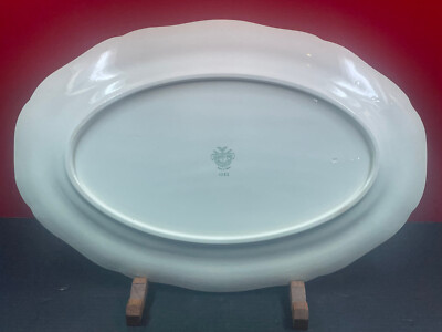 Grand Plat Ovale Villeroy & Boch Mettlach – Faïence Ancienne, Motif 1562 N°2, D'occasion