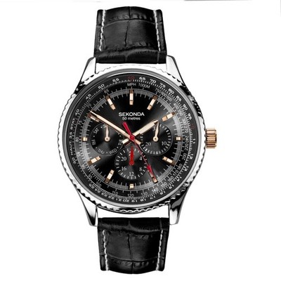 Sekonda Herren 43mm Maverick Multifunktionsuhr UVP 54,99£ Modell 30036.205