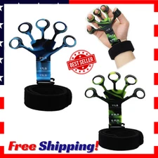 Finger Gripper Exerciser Hand Strengthener 6 Resistance Levels Guitar Therapy