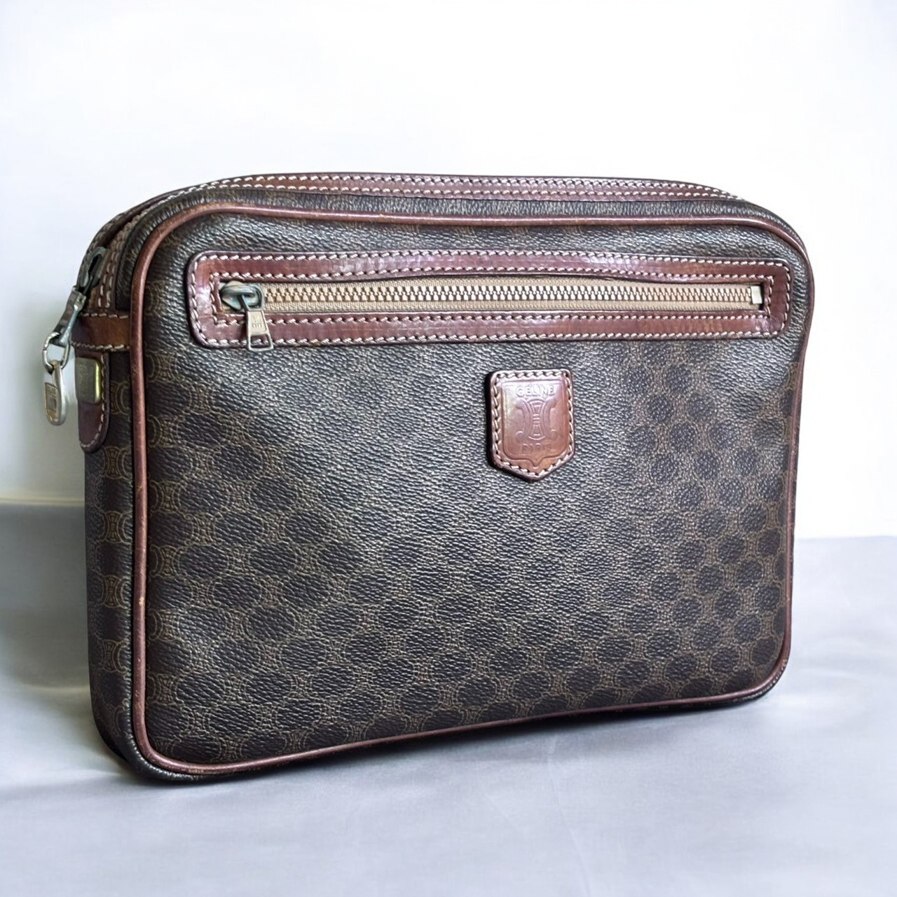 CELINE Macadam Clutch Bag Purse  vintage Authentic