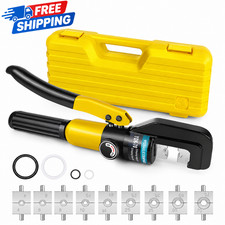 Hydraulic Crimping Tool 4-70mm� Cable Lug Crimper 9 Dies YQK-70 Heavy Duty