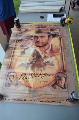 INDIANA JONES  LAST CRUSADE VINTAGE ORIGINAL SINGLE SIDED MOVIE POSTER 27 x 41