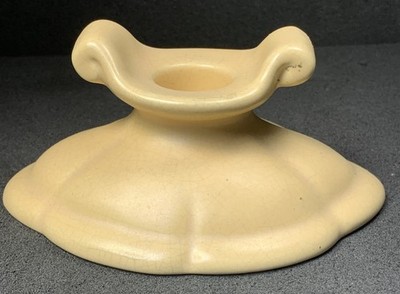 Weller Pottery USA Candle Holder, Peach! Scroll Design, Vintage! Beautiful!