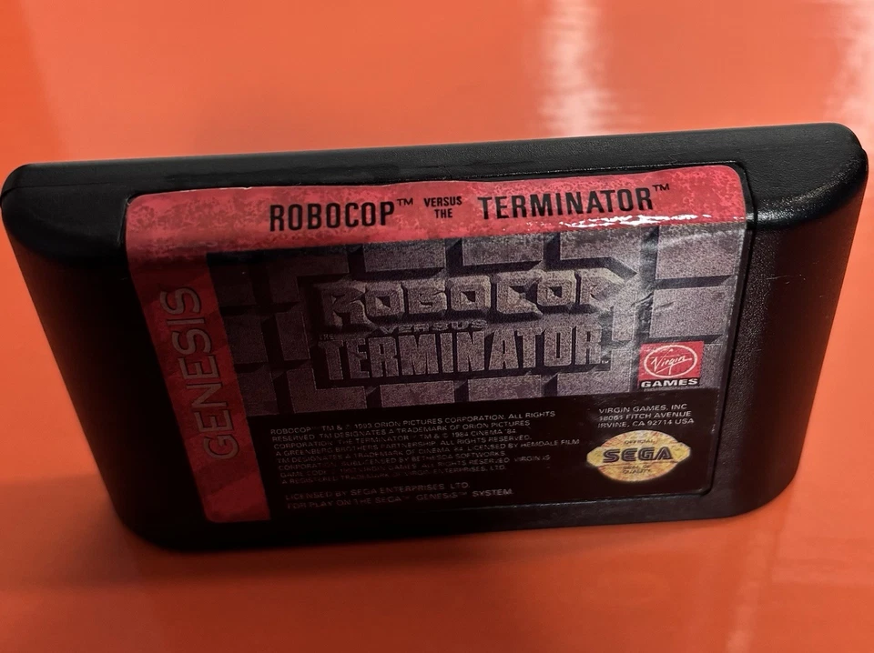 Robocop Versus Terminator Sega Genesis Case w/ Tab - Case/Cart Only, Plays Well! - Image 4 of 4