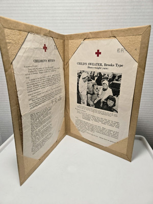 1940 American Red Cross Child's Sweater Brooks Type & Children's Mittens How-to