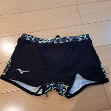 Mizuno competitive swimsuit black, blue, green pattern