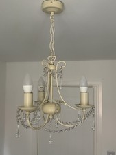 Laura Ashley ceiling light Chandelier 3 Light Crystal Droplets Stunning