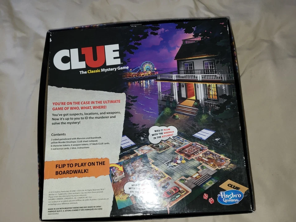 Hasbro Clue Game 2013 Edition The Classic Mystery Murder Game Used Open Box VG - Image 3 of 4