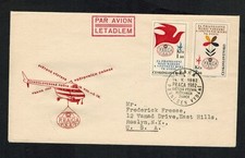 Czechoslovakia 1962 Air middle values Prague Exhibition Heliocopter cachet FDC