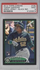 2012 Topps Chrome Black Refractor 90/100 Yoenis Cespedes #180 PSA 9 MINT m5x