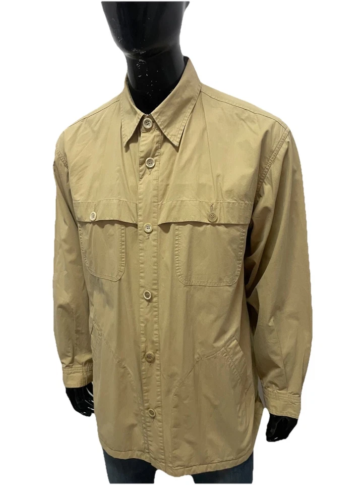 Marlboro Classics Chaqueta Hombre Talla 52 Vintage Beige Algodón Hecho En Italia - Imagen 4 de 4