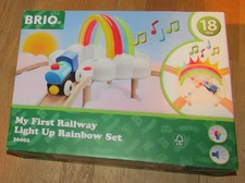 New in package BRIO My First Railway Light Up Rainbow Train Set 18m+