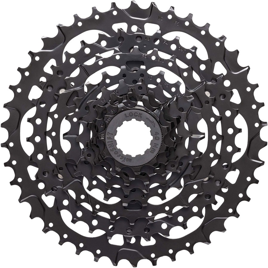 microSHIFT H07 7-Speed Cassette 12-40t, Steel Heat-Treated, Black Finish, HG