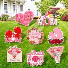 Mothers Day Yard Signs 8Pcs with Stakes Happy Mothers Day Yard Decorations Outdo