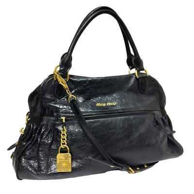 バッグ miumiu archive leather shoulder bag 4 Miu Miu Archive Handbag Shoulder Leather Cadena Motif Vitello