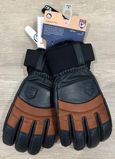 Hestra Alpine Pro Fall Line Leather Gloves Medium Unisex Navy/Brown NEW W/ TAGS