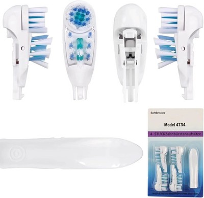 Sensitive Replacement Toothbrush Heads Compatible with Cross Action Power(White)