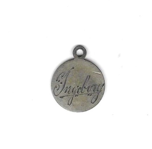 Love Token -1909 - 1919 Silver Norway 10 Ore, engraved "Ingeborg".