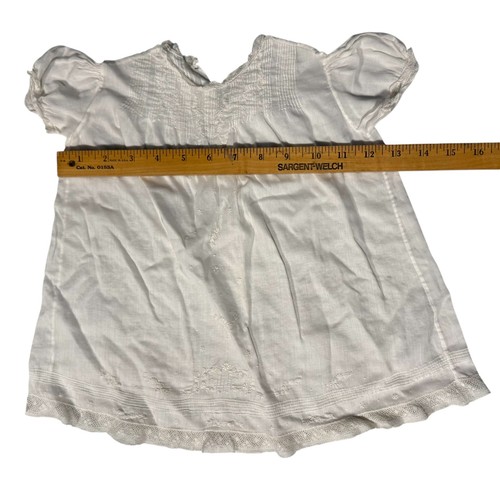 Abito da battesimo bambino ricamato vittoriano vintage abbigliamento - Foto 2 di 5