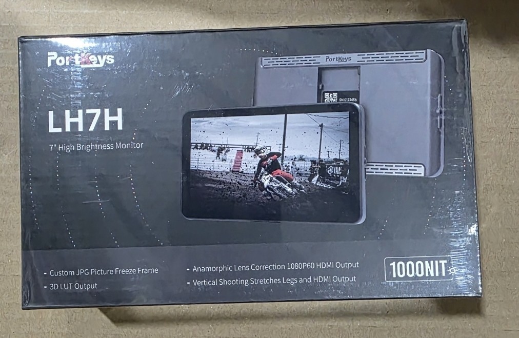 Portkeys LH7H 7" Touch Screen, 1000 nit, 3D LUT 4K HDMI Monitor - FACTORY SEALED