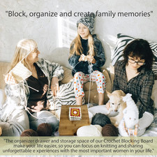 Crochet Blocking Boards Multifunctional Container Pins for Granny Square Bloc...