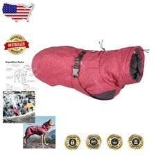 Hurtta Expedition Dog Parka Beetroot 14" Winter Coat Adjustable Warm