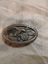 NRA INCORPORATED 1871 LANDING EAGLE BELT BUCKLE VINTAGE RARE 2ND AMENDMENT