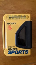 Vintage Sony WM-AF54 WalkMan Sports Radio Cassette Player Portable Yellow