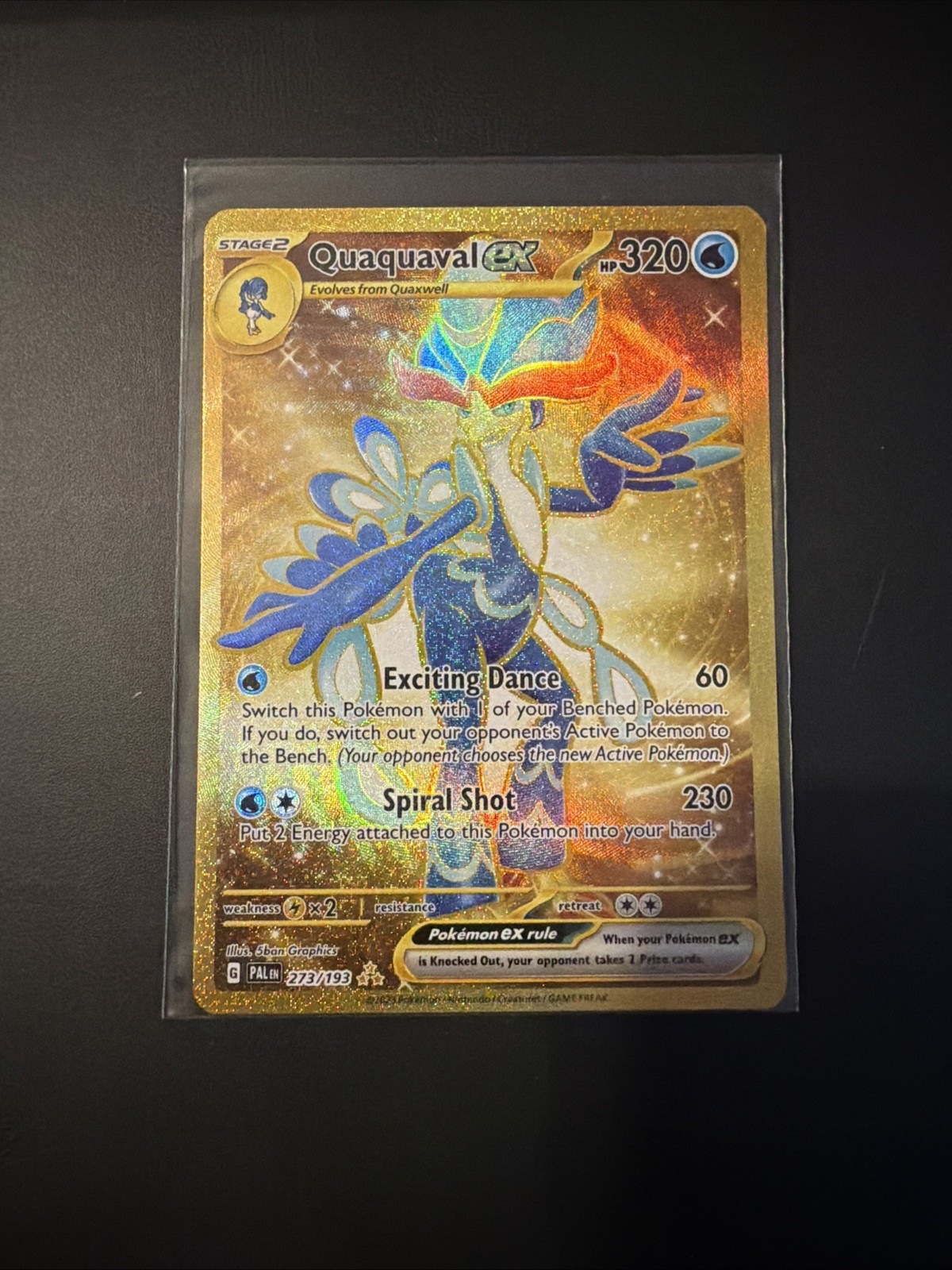 Pokémon TCG Quaquaval ex 273/193 Paldea Evolved Hyper Rare Holo NM