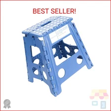 Essentials 21048 15-Inch Folding Step Stool, Wide Folding Step Stool, Plastic St