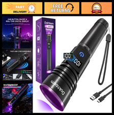 Rechargeable 365nm UV Flashlight Black Light for Pet Urine Detection  Stain Rem