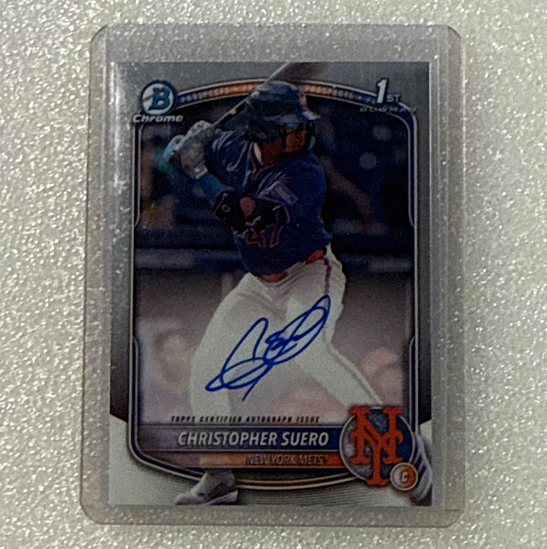 Topps Bowman Chrome Christopher Suero 1st Bowman RC Auto #CPA-CSU Mets
