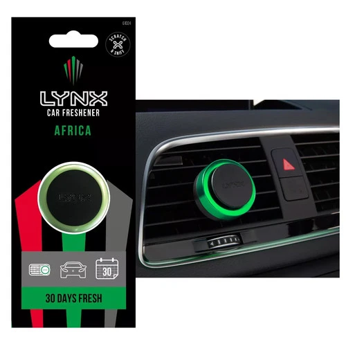 Lynx Mini Vent Clip Car Air Freshener Freshner Fragrance Scent - AFRICA NEW UK