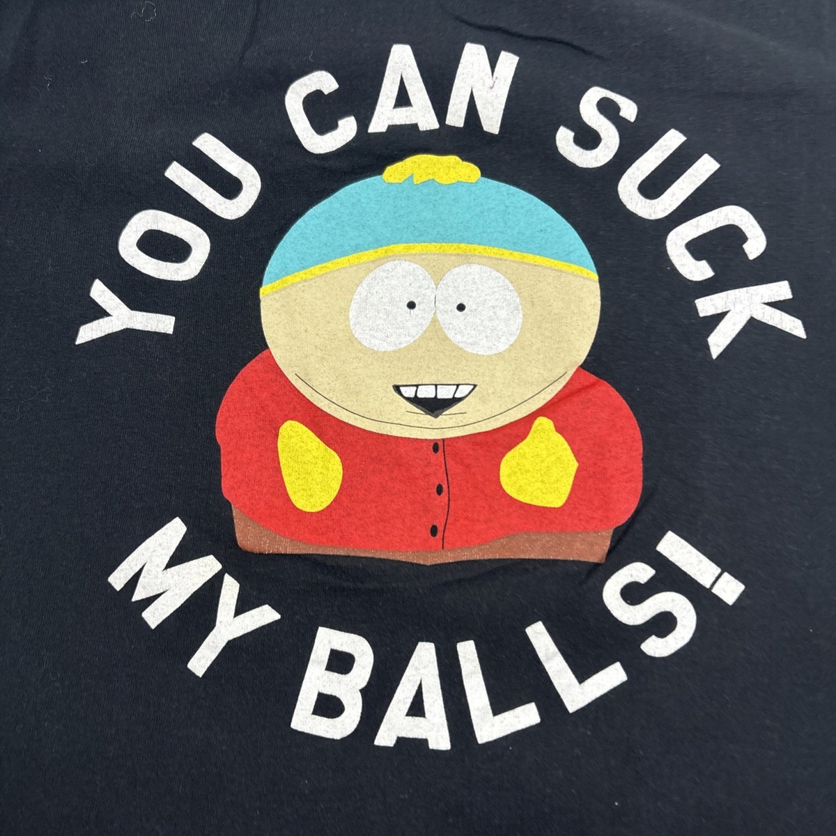 South Park Graphic T Shirt Men’s Small Black You Can Suck My Balls Cartman