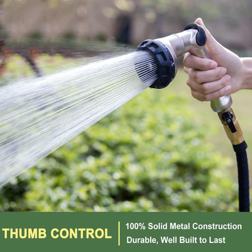 Professional Heavy Duty Garden Hose Nozzle, 100% Metal Thumb Control Water Ho... - Picture 2 of 6