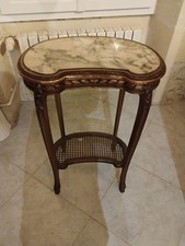 sellette dite rognon en bois et marbre