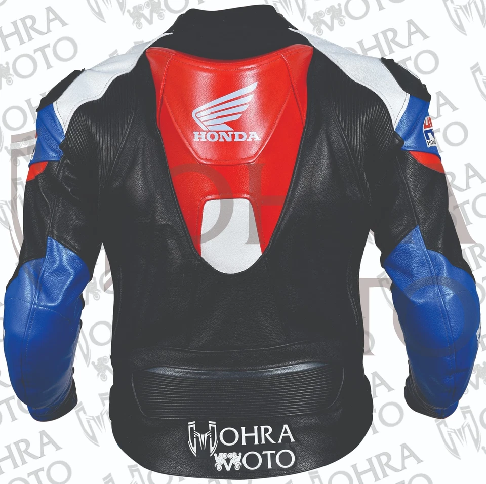 2025 Honda HRC 1.3mm Cowhide Leather Motorcycle Jacket Unisex Motorbike Jacket - Image 3 of 4