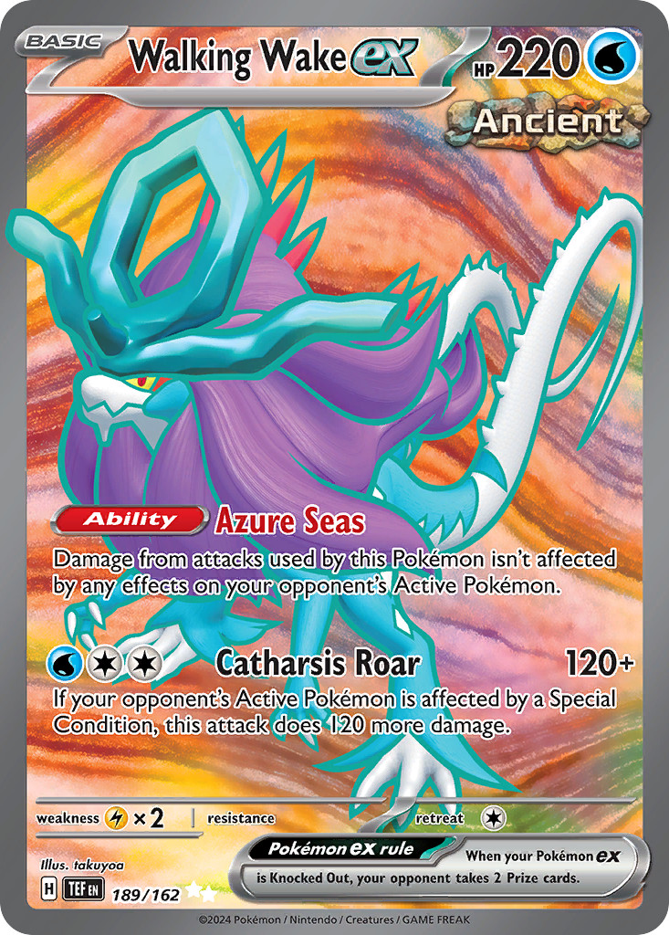 WALKING WAKE EX 189/162 ULTRA RARE TEMPORAL FORCES POKEMON NEAR MINT